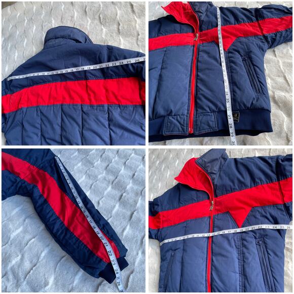 🔥VTG 85” Downhill Racer Down Puffer Jacket Colorblock Retro Outdoor Reversible - Picture 14 of 16